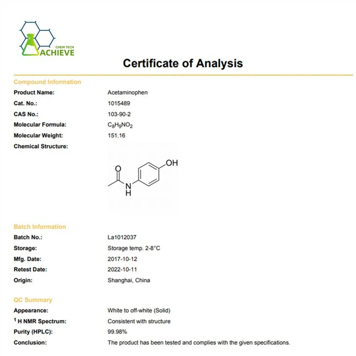Paracetamol Powder CAS 103-90-2